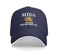 KWQDOZF Make Iran Great Again Hat Miga Trucker Cap for Men Women Navy