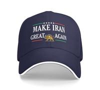 KWQDOZF Make Iran Great Again Hat Miga Trucker Cap for Men Women Navy