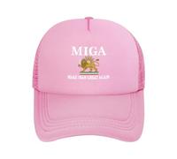 KWQDOZF Make Iran Great Again Hat Miga Trucker Hat Mesh Cap for Men Women Pink