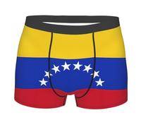 KWQDOZF Men's Flag of Venezuela Print Boxer Briefs,Microfibre Stretch Fit Underwear shorts Gents for Everyday Wear