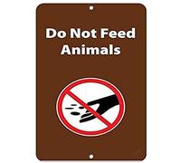 KWQDOZF Metal Sign DoFeed Animals Activity Parks Plate Aluminum Sign for Home Office Kitchen Bar Cafe Garden Farm Farmhouse Wall Decor 12x8 Inch