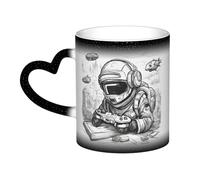 KWQDOZF Monochrome Sketch Style Gaming Color Changing Mug in The Sky-Enchant Your Moments