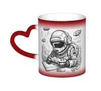 KWQDOZF Monochrome Sketch Style Gaming Color Changing Mug in The Sky-Enchant Your Moments