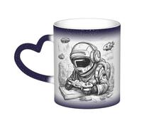 KWQDOZF Monochrome Sketch Style Gaming Color Changing Mug in The Sky-Enchant Your Moments
