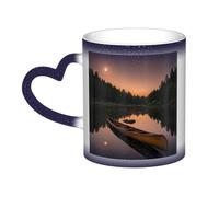 KWQDOZF Moonlit Canoe Allagash River Color Changing Mug in The Sky-Enchant Your Moments
