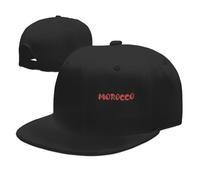 KWQDOZF Morocco Moroccan Flag1 Classicfor Man Women Flat Bill Adjustable Trucker Hat Brim High Top End Baseball Cap