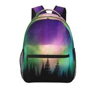 KWQDOZF Multicolored Northern Lights Backpacks 15in