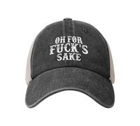 KWQDOZF Oh for Fuck'S Sake Trucker Hat Men Baseball Hats Funny Gifts Black