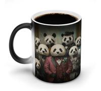 KWQDOZF Panda Society Color Changing Mugs Heat Sensitive Ceramic Coffee Tea Water Cup 11OZ