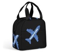 KWQDOZF Passenger Jet Plane Lunch Box Bag Tote for Women Men Insulated Lunchbox Containers Work Picnic Travel