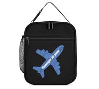 KWQDOZF Passenger Jet Plane Portable Lunch Box Bag Tote Reusable Leakproof Insulated Lunchbox for Work Beach Picnic