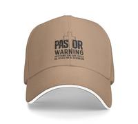 KWQDOZF Pastor Warning Anything You Say Hat for Men Baseball Caps Natural