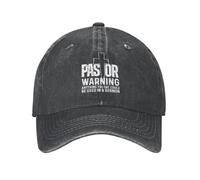 KWQDOZF Pastor Warning Anything You Say Hat Men Baseball capss Black