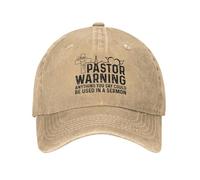 KWQDOZF Pastor Warning Anything You Say Hat Women Baseball caps Natural