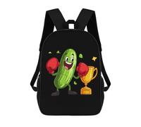 KWQDOZF Pickle Boxing Winner Classic 17 Inch Backpack Travel Daypack Casual Shoulder Bag with Adjustable Strap for Men Women