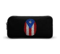 KWQDOZF PR State Fingerprint Pencil Case Portable Pen Pouch Bag with Zip