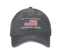 KWQDOZF Pray for Charlie Kirk Hats for Men Women This is The Turning Point Quote Hat Adjustable Denim Cap Distressed