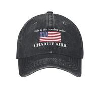 KWQDOZF Pray for Charlie Kirk Hats for Men Women This is The Turning Point Quote Hat Adjustable Denim Cap Distressed