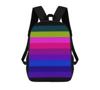 KWQDOZF Pride Flag Vivid Color Backpack for Men Women, 17 Inch Durable Laptop Backpack Lightweight Bookbag for Travel, Work