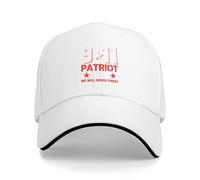 KWQDOZF Remember 911 Hat We Will Never Forget Baseball Cap Fitted White