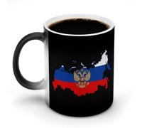 KWQDOZF Russian Eagle Map of Russia Funny Coffee Mug Cups Funny Color Changing Tea Cup for Men Women Birthday