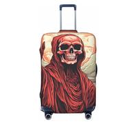 KWQDOZF Skull Angel Grim Reaper Death red Elastic Travel Luggage Cover Travel Suitcase Cover for Trunk Case 19''-32'' Luggage Protective Cover