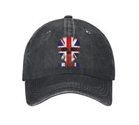 KWQDOZF Skull Britain British Flag Vintage Washed Baseball Cap for Men Women Classic Adjustable Cotton Trucker Hat Dad Unisex
