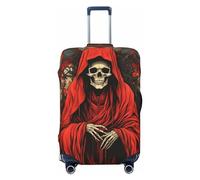 KWQDOZF Skull Grim Reaper Angel Death Abstract red Elastic Travel Luggage Cover Travel Suitcase Cover for Trunk Case 19''-32'' Luggage Protective Cover