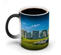 KWQDOZF Stonehenge Summer Heat Changing Coffee Mug Novelty Printed Magic Ceramic Tea Cup for Office Home Women Men