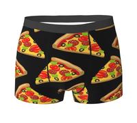 KWQDOZF tasty pizza Print Men's Boxer Briefs,Microfibre Stretch Fit Underwear shorts Gents for Everyday Wear