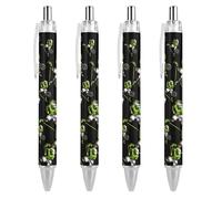 KWQDOZF Tennis Star Retractable Ballpoint Pens Smooth Writing Gel Ink Pen 0.5mm Fine Black Inks Office Supplies 4 PCS