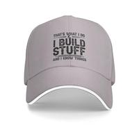 KWQDOZF That's What I Do I Build Stuff and I Know Things Hat for Men Gray