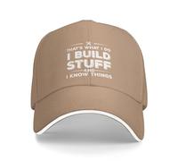 KWQDOZF That's What I Do I Build Stuff and I Know Things Hat Men Baseball caps Natural