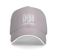 KWQDOZF That's What I Do I Build Stuff and I Know Things Hat Women Baseball Cap Gray