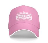 KWQDOZF That's What I Do I Build Stuff and I Know Things Hat Women Baseball caps Pink