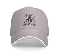 KWQDOZF That's What I Do I Build Stuff and I Know Things Hat Women Baseball capss Gray