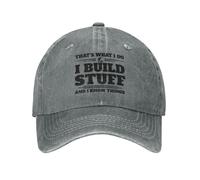 KWQDOZF That's What I Do I Build Stuff and I Know Things Hat Women Gray