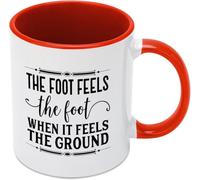 KWQDOZF The Foot Feels The Foot When It Feels The Ground Coffee Mugs Novelty Coffee Cup Double Side Printed Ceramic Tea Mug for Mom Dad Friend Wife Husband Gift 11oz