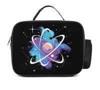 KWQDOZF Tie Dye Atomic Science Physics Fashion Lunch Box Bag Tote Portable Insulated Lunchbox Containers Leakproof