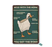 KWQDOZF Tin Sign Mess with The Honk You Get The Bonk Metal Tin Sign Wall Decor Home Art Decoration Pub Plaque 8x12 Inch