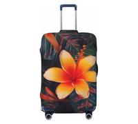 KWQDOZF Travel Luggage Cover Hawaii Tropical Flower Elastic Anti-Scratch Baggage Waterproof Sleeve Fits 18-32 Inch Suitcases X-Large