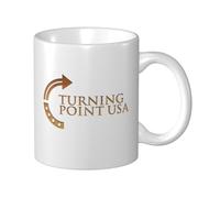 KWQDOZF Turning Point USA Gold White Coffee Mug Ceramic Mug