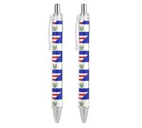 KWQDOZF U.S. And El Flag Retractable Ballpoint Pen Black Ink 0.5mm Fine Point Pens Office Supplies for Teacher Nurse