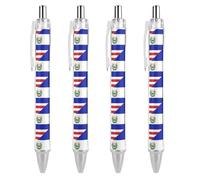 KWQDOZF U.S. And El Flag Retractable Ballpoint Pen Black Ink 0.5mm Fine Point Pens Office Supplies for Teacher Nurse