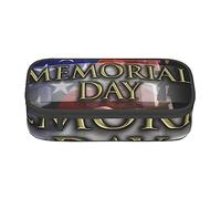 KWQDOZF Us Military Soldiers Patriotic Memorial Day Pencil Case Large Capacity Pencil Bag Pen Pouch Makeup Bag for Girls Boys School Office and Travel