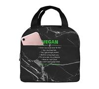 KWQDOZF Vegan I Am Still A Vegan Lunch Bags Insulated Lunch Box Lunch Tote Bag Picnic Bag for Women Mens Work Office