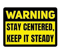 KWQDOZF Vintage Metal Sign STAY CENTERED, KEEP IT STEADY Tin Sign Retro Wall Decor For Home Coffee Bar Funny Aluminum Sign 8x12 Inch