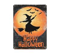 KWQDOZF Vintage Metal Tin Sign Posters Halloween Witch in the Sky Wall Art Decoration for Home Office Club Cafe Bar Bathroom Holiday Birthday Gifts 8x12 Inchinch