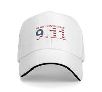 KWQDOZF We Will Never Forget 9 11 Patriot Day Hat Remember Baseball Cap for Women Men Black