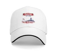 KWQDOZF We Will Never Forget 911 Hat September 11th Memorial American Patriotic Day Baseball Cap Fitted White